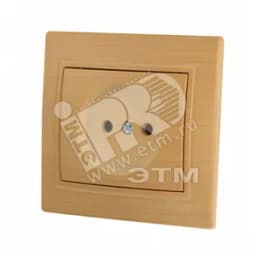 Мира Розетка без заземления керамика ясень