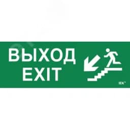 Этикетка самоклеящаяся 280х100мм "Выход/лестница вниз/фигура" IEK