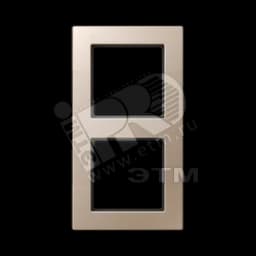 Рамка 2-я для горизонтальной/вертикальной установки Серия- ACreation Материал- дуропласт Цвет- шампань JUNG