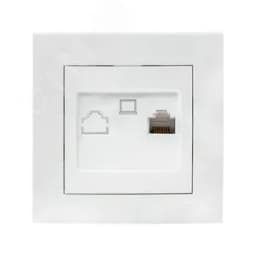 Валенсия розетка компьютерная RJ-45 1-местная белая