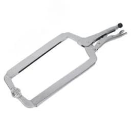 Зажим с фиксатором 450 мм, С-образный, с подвижными губками