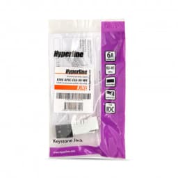 Вставка Keystone Jack RJ-45(8P8C) Hyperline KJNE-8P8C-C6A-90-WH