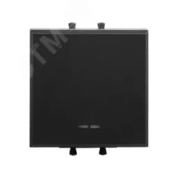 Avanti Инвертор одноклавишный модульный Черный матовый 2 модуля (Переключатель сх.7) DKC