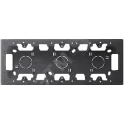 Коробка монтажная для накладного монтажа на 3 модуля, графит