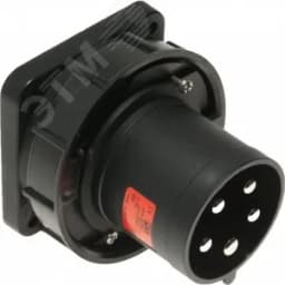 Вилка встраиваемая 63А/400V/3P+N+E/IP67 черная