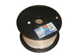 Кабель сигнальный экранированный 2x0.22мм2 (7x0.2мм) 100м пластиковая катушка белый NETKO SIC34015X0B