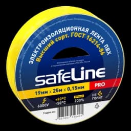 Изолента Safeline 19/25 желтый Росэл