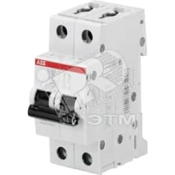 Выключатель автоматический двухполюсный 32А С S202 6кА ABB