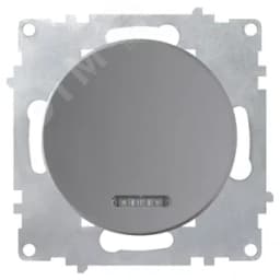 Выключатель одинарный с подсветкой, цвет серый (серия Florence) 2172847 ССТ