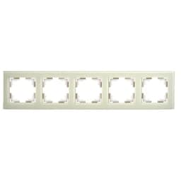 Рамка 5местная стекло STEKKER GFR00700507 серия Катрин дымчатый 49039