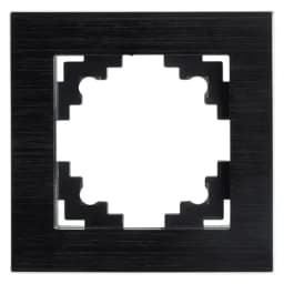 Рамка 1местная металл STEKKER MFR00700105 серия Катрин черный 50012