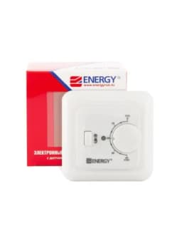 Терморегулятор Energy TK04, для теплого пола, электромеханический, белый