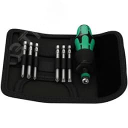 Набор бит с рукояткой-битодержателем и патроном Rapidaptor 7 предметов. Набор Kraftform Kompakt 40 WERA