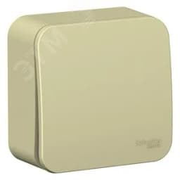 Выключатель BLANCA открытой установки одноклавишный (cх.1) с самовозвратом, изолирующей пластиной, 10А, бежевый