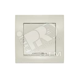 Выключатель Бриллиант одноклавишный с подсветкой слоновая кость