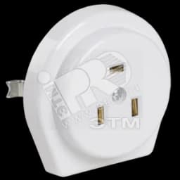 Розетка скрытая разборная для плиты с заземлением 32А белая РПпл11-01-Ст