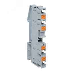 Клеммная колодка пружинная 6 Push-in 4 вывода серая EKF