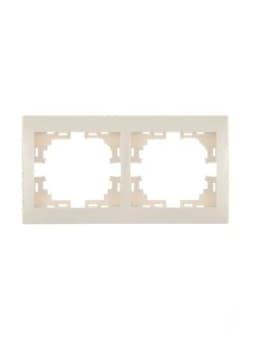 Рамка 2-м Mira горизонт. крем. LEZARD 701-0300-147
