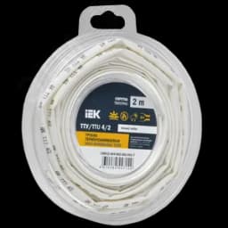 Трубка термоусадочная ТТУ нг-LS 4/2 белая (2м/упак) IEK