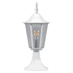 Светильник садовопарковый Feron 6104 шестигранный на постамент 60W E27 230V белый 11057
