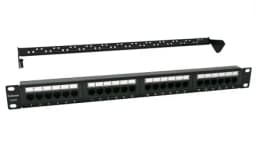 Патч-панель 19", 1U, 24xRJ45 Cabeus PL-24-Cat.6-Dual IDC