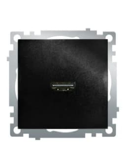 Розетка HDMI 21 Type A механизм STEKKER GLS00711805 серия Катрин черный 50062