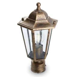 Светильник садовопарковый Feron 6103 шестигранный на столб 60W E27 230V черное золото 11129