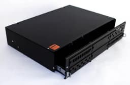 Бокс оптический универсальный 19" выдвижной Hyperline FO-19V-2U-6xSLT-W130H30-48UN-BK