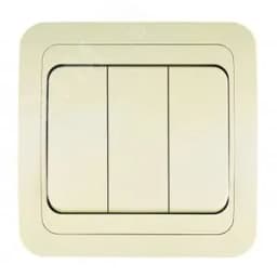 Mimoza Выключатель трехклавишный кремовый
