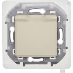 Розетка 2К+З IP 44 с откидной крышкой и шторками немецкий стандарт 16 А 250 В~ INSPIRIA слоновая кость