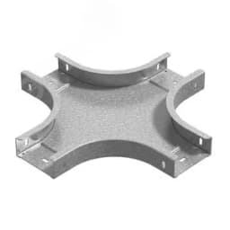 Разветвитель крестообразный горизонтальный к лотку ПЛК 150х60, толщ. 1,5 мм, Сендзимир цинк OSTEC