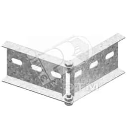 Шарнир горизонтальный, высота - 120 мм, ширина - 25 мм, длина - 330 мм, кратность - 1шт, HD - Оцинкованная сталь (методом горячего цинкования)