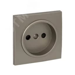 Валенсия лицевая панель розетки 1-местной б/з 10 А кашемир с защ. штор. EKF