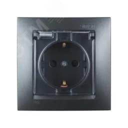 15 Роз с/з моноблок с крышкой IP44 графит