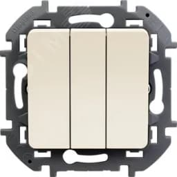 Выключатель трехклавишный INSPIRIA 10 AX 250 В~ слоновая кость LEGRAND