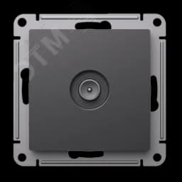 ATLASDESIGN TV РОЗЕТКА оконечная 1DB, механизм, БАЗАЛЬТ