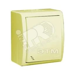 15 Aqua Выключатель проходной (переключатель) с подсветкой IP54 10А 250В винтовой зажим S15A сл. кость Simon