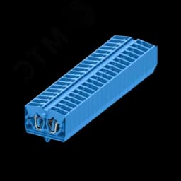 Клемма TB 1-1 бок. подключение с защелк.ножками, сечение 2,5 мм. кв., синий. SUPU