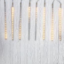 Гирлянда Тающие сосульки светодиодная 8 шт х 50 см шаг 50 см 230 В Теплые Белые светодиоды 256416