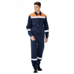 Костюм мужской Тимбер с бр. цв. синий-оранжевый, р.112-116/170-176