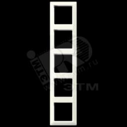 Рамка 5-я для горизонтальной/вертикальной установки Серия- AS550 Материал- дуропласт Цвет- слоновая кость AS585 JUNG