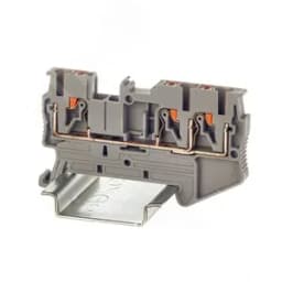 Клемма проходная, зажим push-in, 3 точки подключения, 2.5 кв.мм, серая DKC