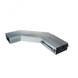 Короб горизонтальный для поворота трассы на 90 У1109 100х50-90 УХЛ1, оцинкованный лист, S1,0