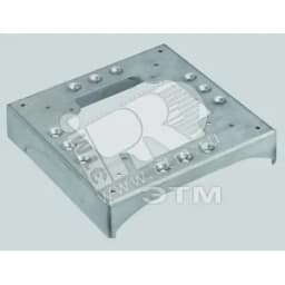 Connect Цоколь для соединитель напольного кабель-каналала с 3 перфорациями 85x18мм и 1 вырезом 130х18мм алюминий