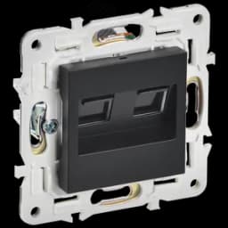 SKANDY Розетка компьютерная двойная RJ45 кат.5E SK-K03Bl черный IEK