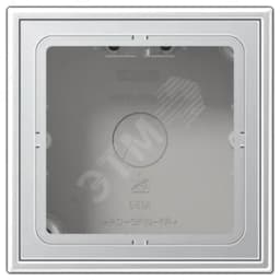 Коробка для накладного монтажа с негорючим основанием 1-я для горизонтальной/вертикальной установки в комплекте с рамкой для установки устройств и накладок серии LS990 Материал- лакированный дуропласт Цвет- алюминий