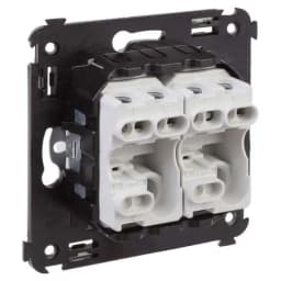 Выключатель 2-кл. 2мод. СП Avanti «Белое облако» 16А IP20 бел. DKC 4400104