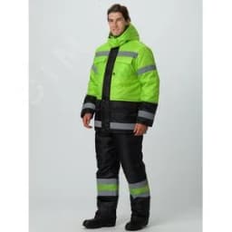 Костюм зимний Дорожник (Оксфорд) брюки, лимонный/черный,52-54,170-176