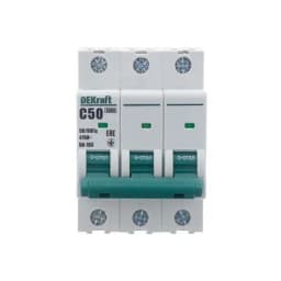 Выключатель автоматический модульный 3п C 50А 6кА ВА-103 DEKraft 12310DEK