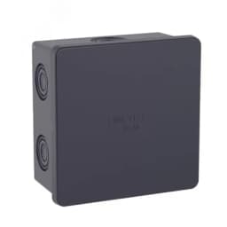 Коробка ответвит. с 6 кабельными вводами д.20мм, IP44, 80х80х40мм, черная